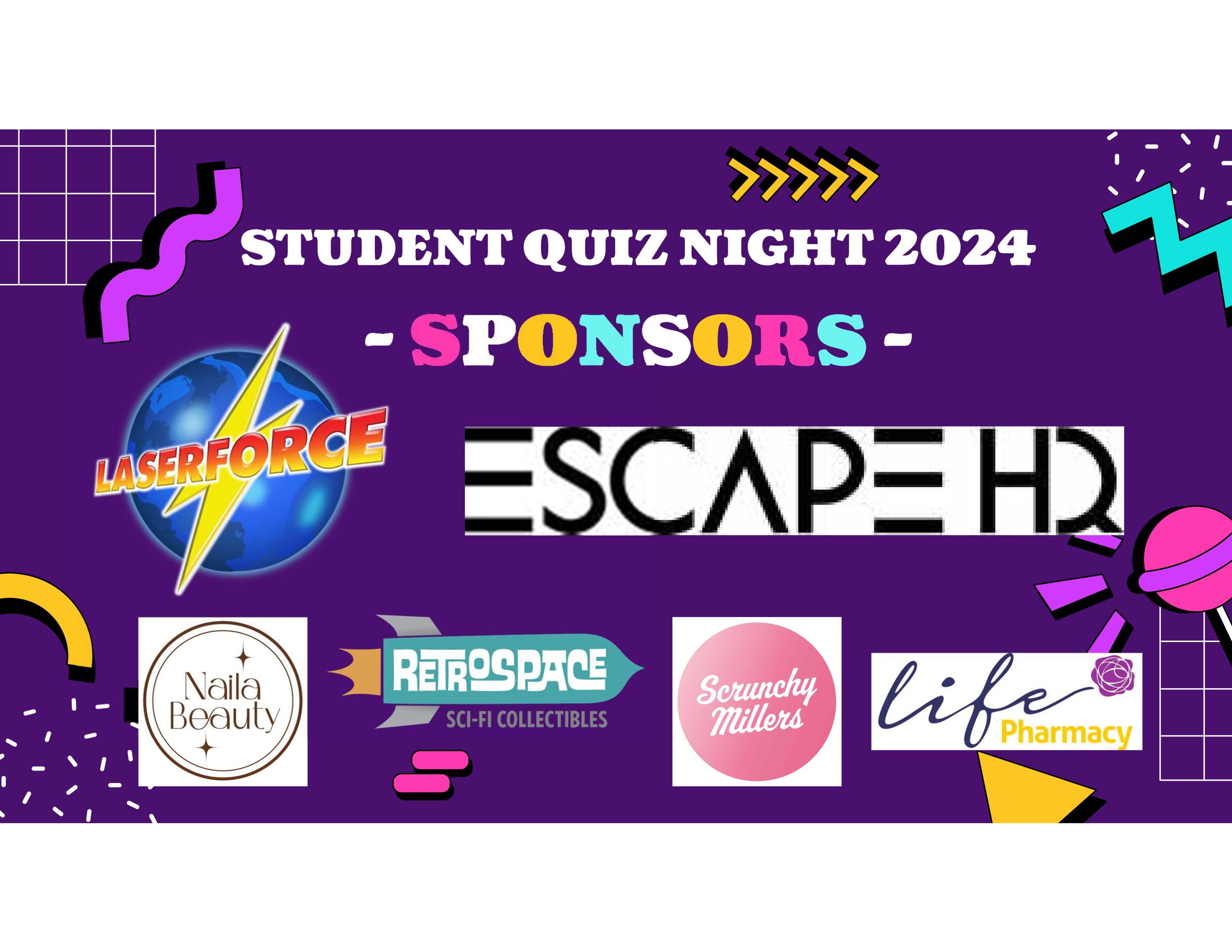 Read more about the article Student Quiz Night – Shoutout to our Sponsors