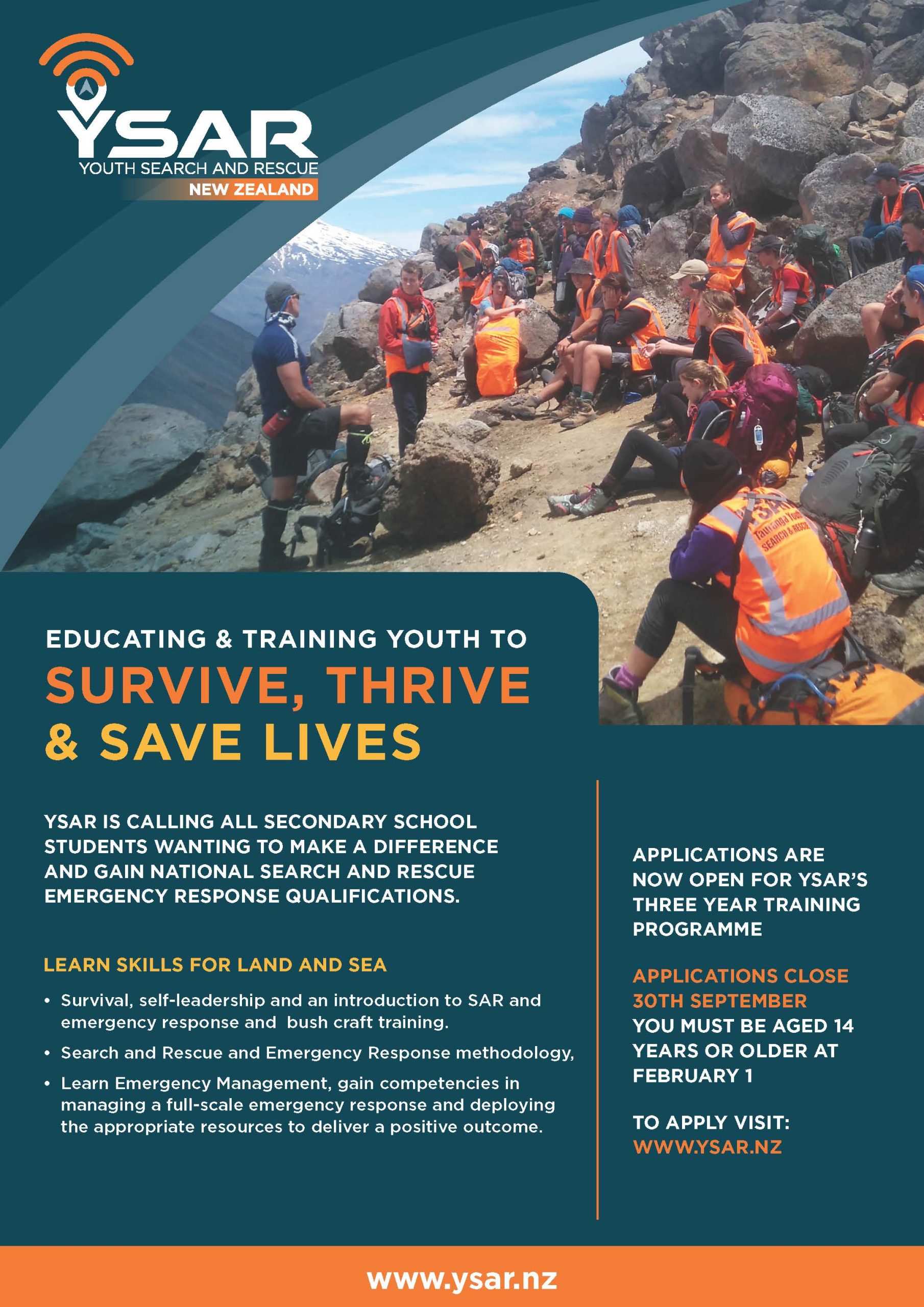 Read more about the article Exciting Opportunity for Students Aged 14-16: Youth Search and Rescue 2025 Programme Applications Now Open