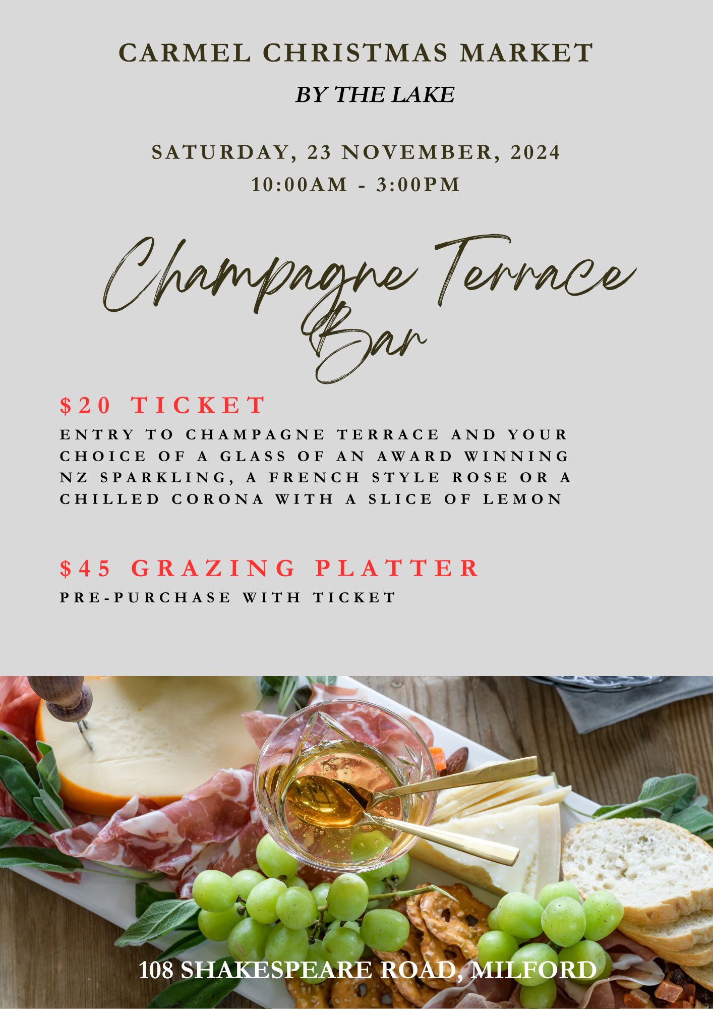 Read more about the article Tickets on Sale Now – Champagne Terrace Bar