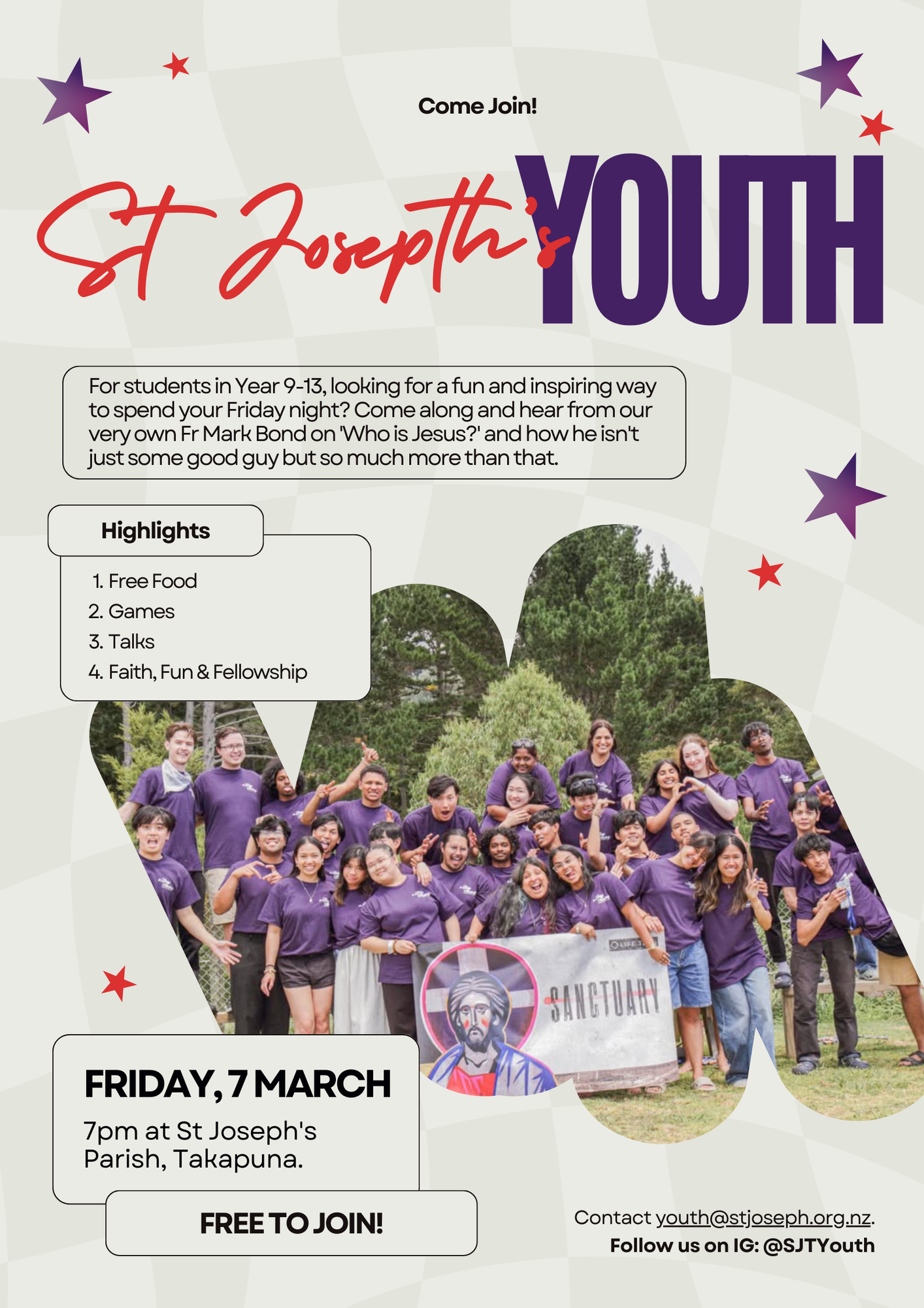 Read more about the article Come Along to St Joseph’s Youth